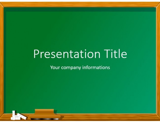 Green Chalkboard Powerpoint Template Free Download PRINTABLE TEMPLATES