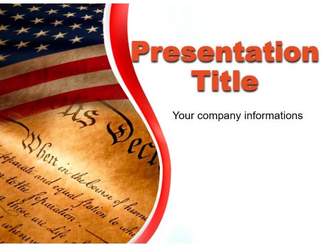 Independence Day Of America Free Powerpoint Template
