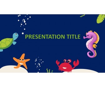 Blue Under the Sea PowerPoint Template