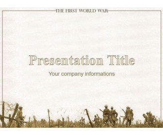 The first world war Free military powerpoint template